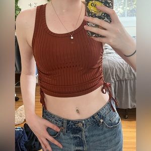 Light brown crop top